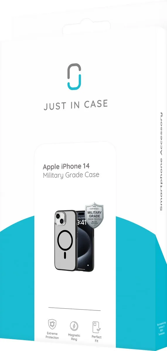 Just in Case iPhone 14 Hoesje 8503763 - Military Grade - Zwart - afbeelding 6 van 6