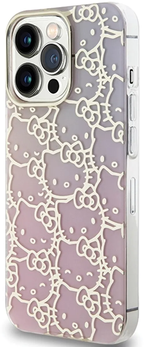 Hello Kitty iPhone 15 Pro Hoesje Gradient Roze - IML Constructie