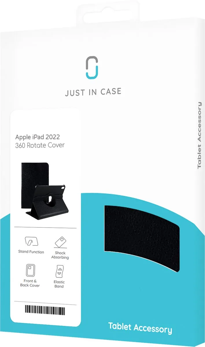 Just in Case Tablet Hoes 8097415 - 360° Draaibaar - Zwart