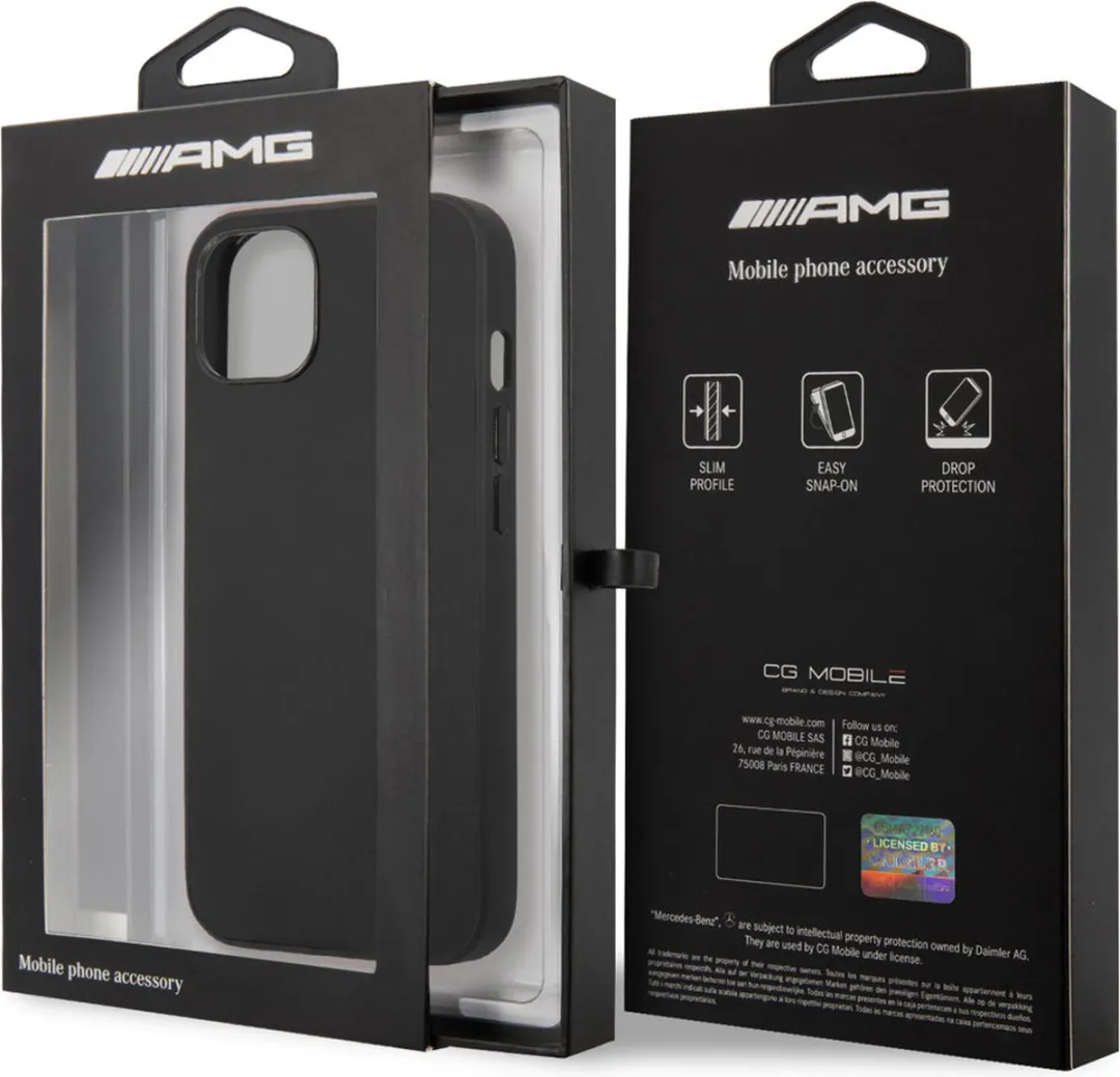 Mercedes-Benz iPhone 14 Hoesje - Effen Zwart