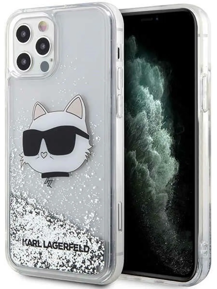Karl Lagerfeld Glitter Choupette iPhone 12 Hoesje