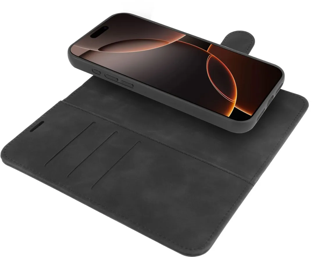 Just in Case iPhone 16 Pro Max Hoesje 8333612 - 2-in-1 Bookcase - Zwart
