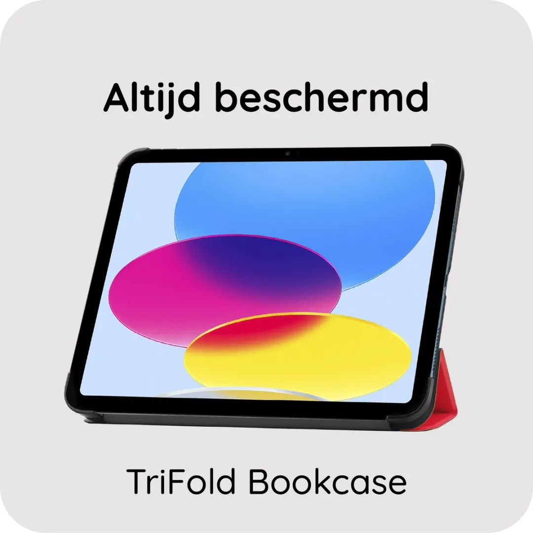 Just in Case Tablethoes iPad 10/11 TriFold Bookcase - Rood