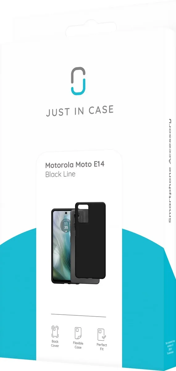 Just in Case Moto E14 Siliconen Hoesje - Zwart - 8522863 - afbeelding 6 van 6