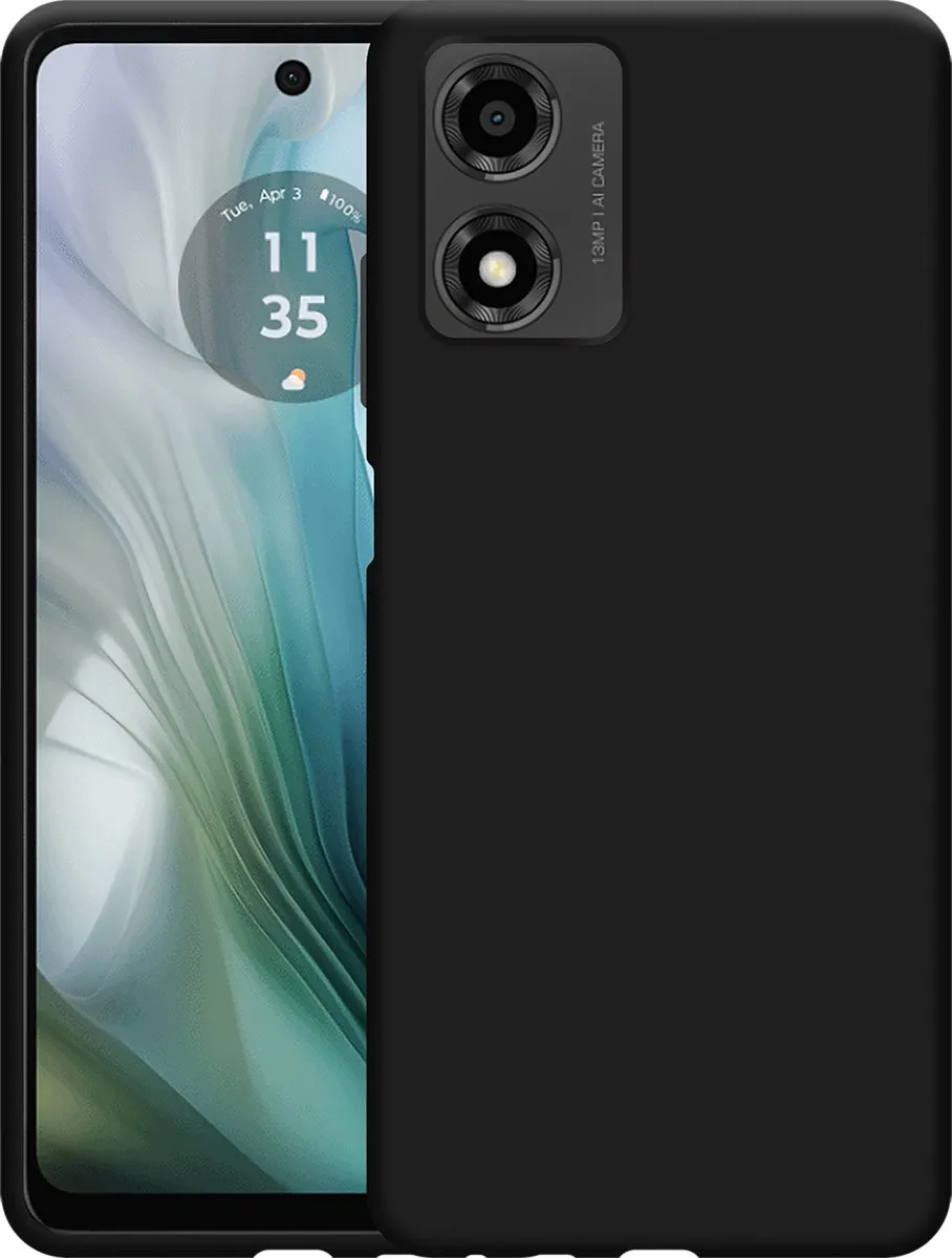 Just in Case Moto E14 Siliconen Hoesje - Zwart - 8522863