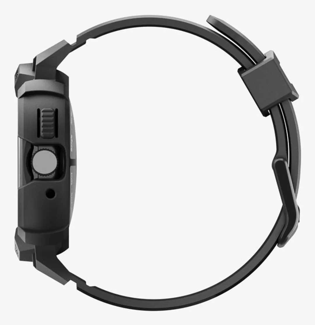 Spigen Ggle Pxl Watch4 45mm RgdArmPrMtBl - Zwart