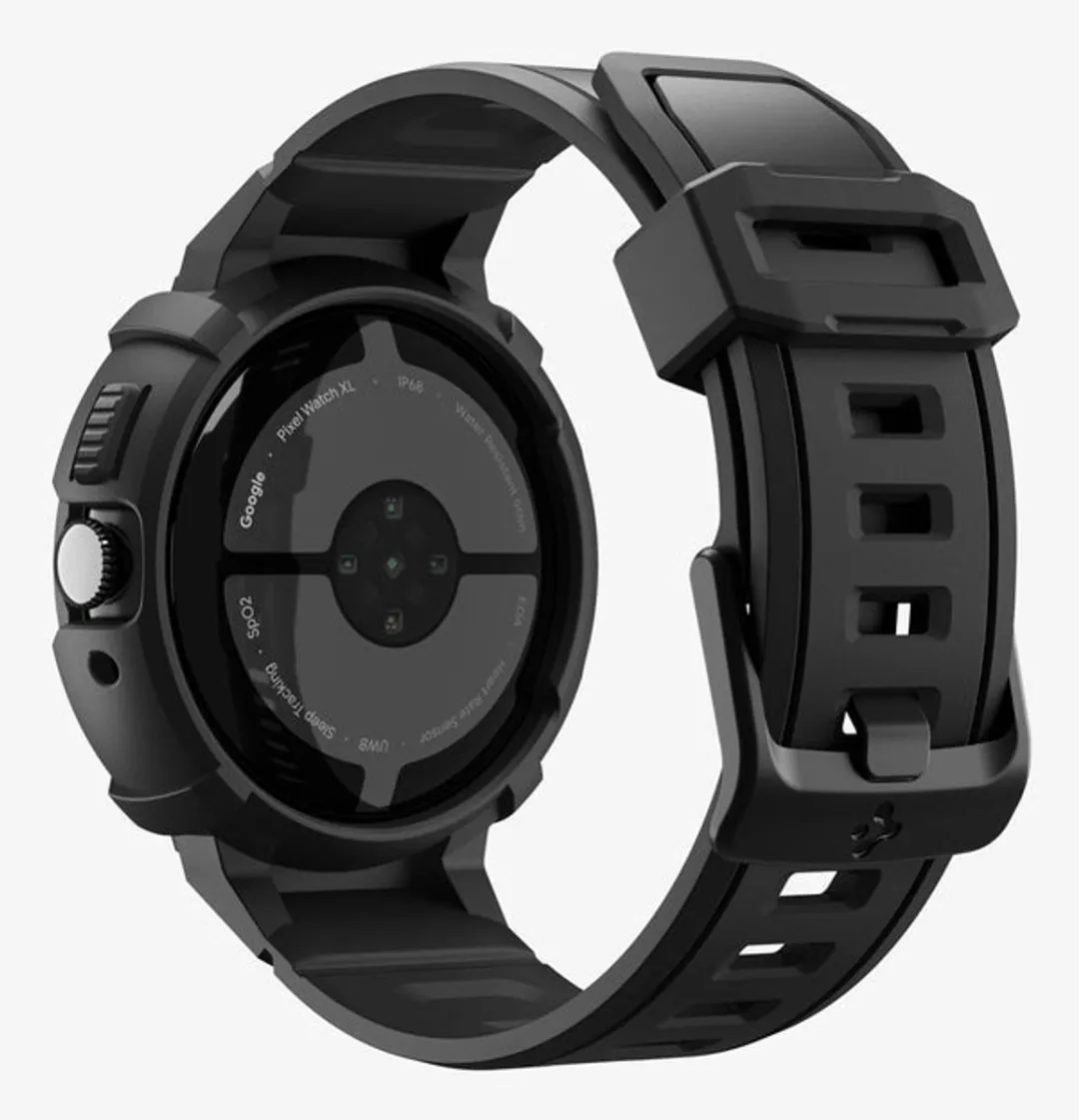 Spigen Ggle Pxl Watch4 45mm RgdArmPrMtBl - Zwart