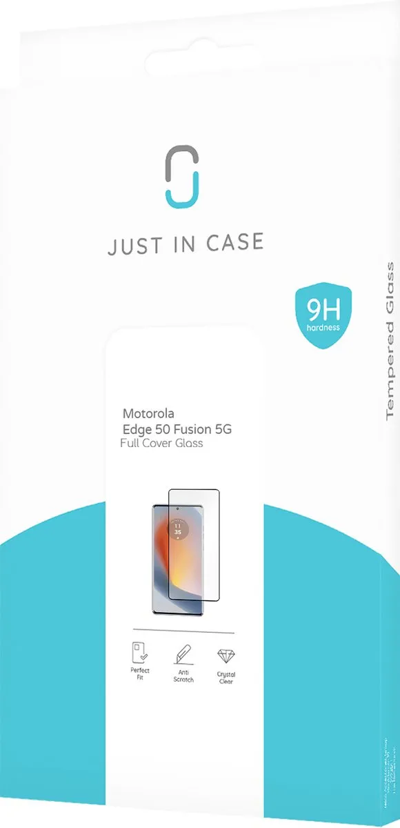 Just in Case Screenprotector Motorola Edge 50 Fusion - Full Cover Gehard Glas