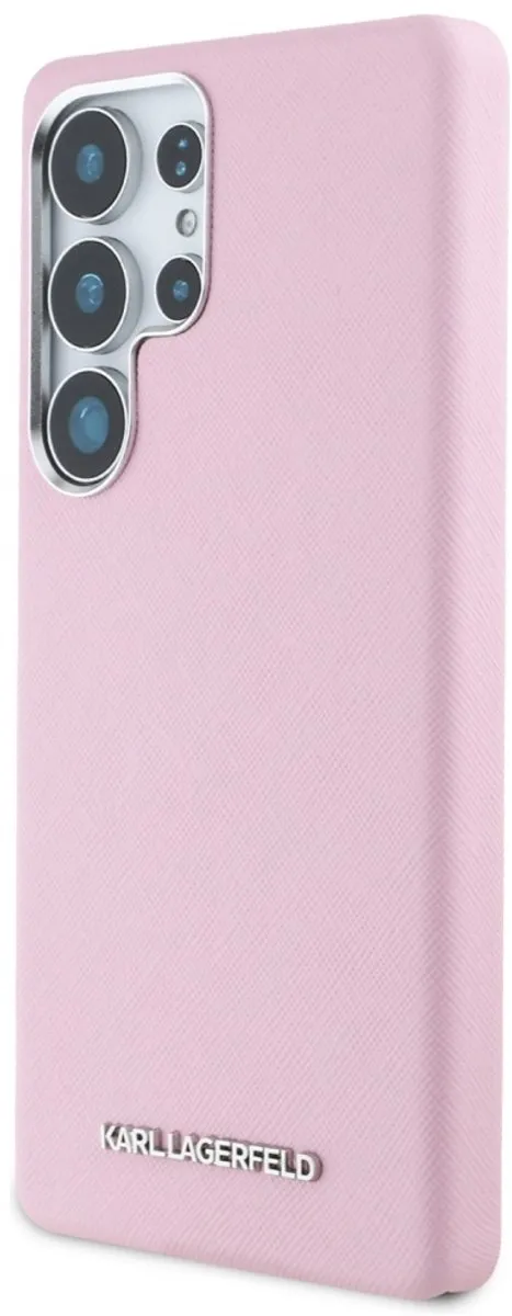 Karl Lagerfeld Saffiano Hoesje Roze - Samsung Galaxy S25 Ultra - MagSafe