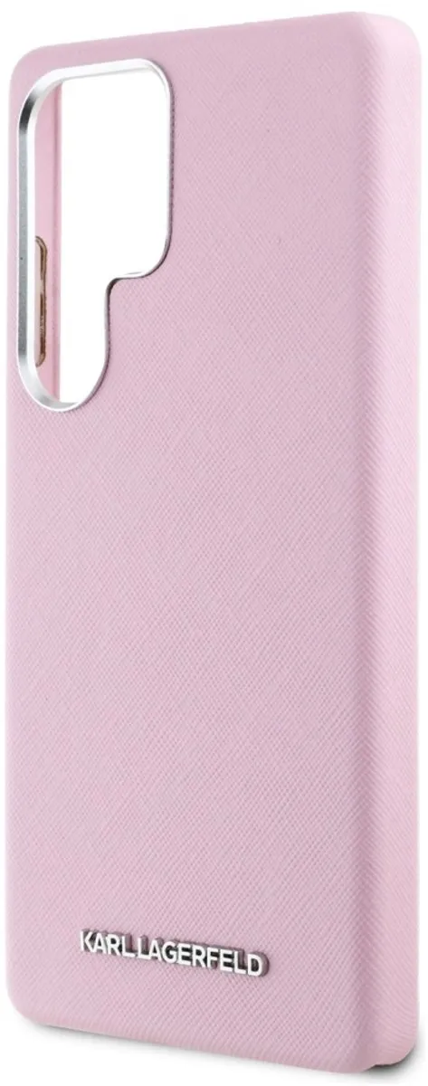 Karl Lagerfeld Saffiano Hoesje Roze - Samsung Galaxy S25 Ultra - MagSafe