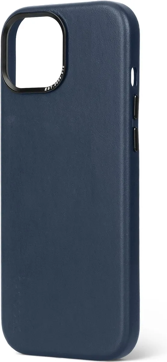 Decoded Hoesje iPhone 15 True Navy - MagSafe - Europees Leer