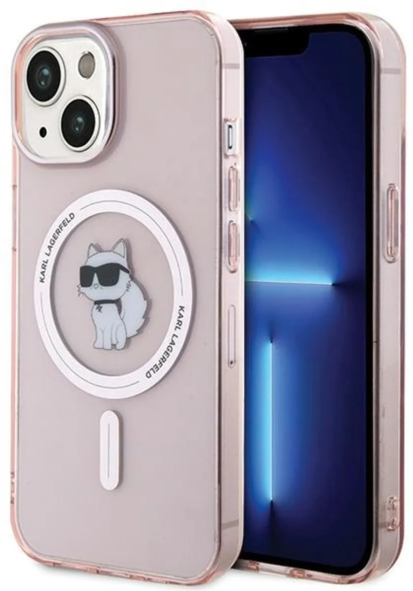 Karl Lagerfeld Hardcase iPhone 15 MagSafe Roze