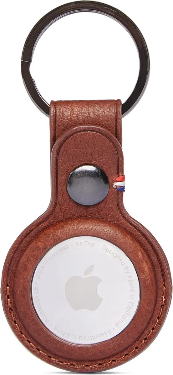 Decoded Full Grain Leer Sleutelhanger AirTag