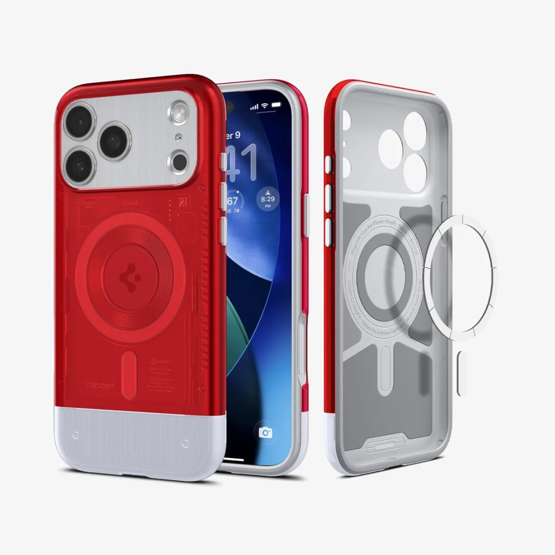 Spigen Classic C1 ACS09909 iPhone 17 Pro Max Hoes - Rood