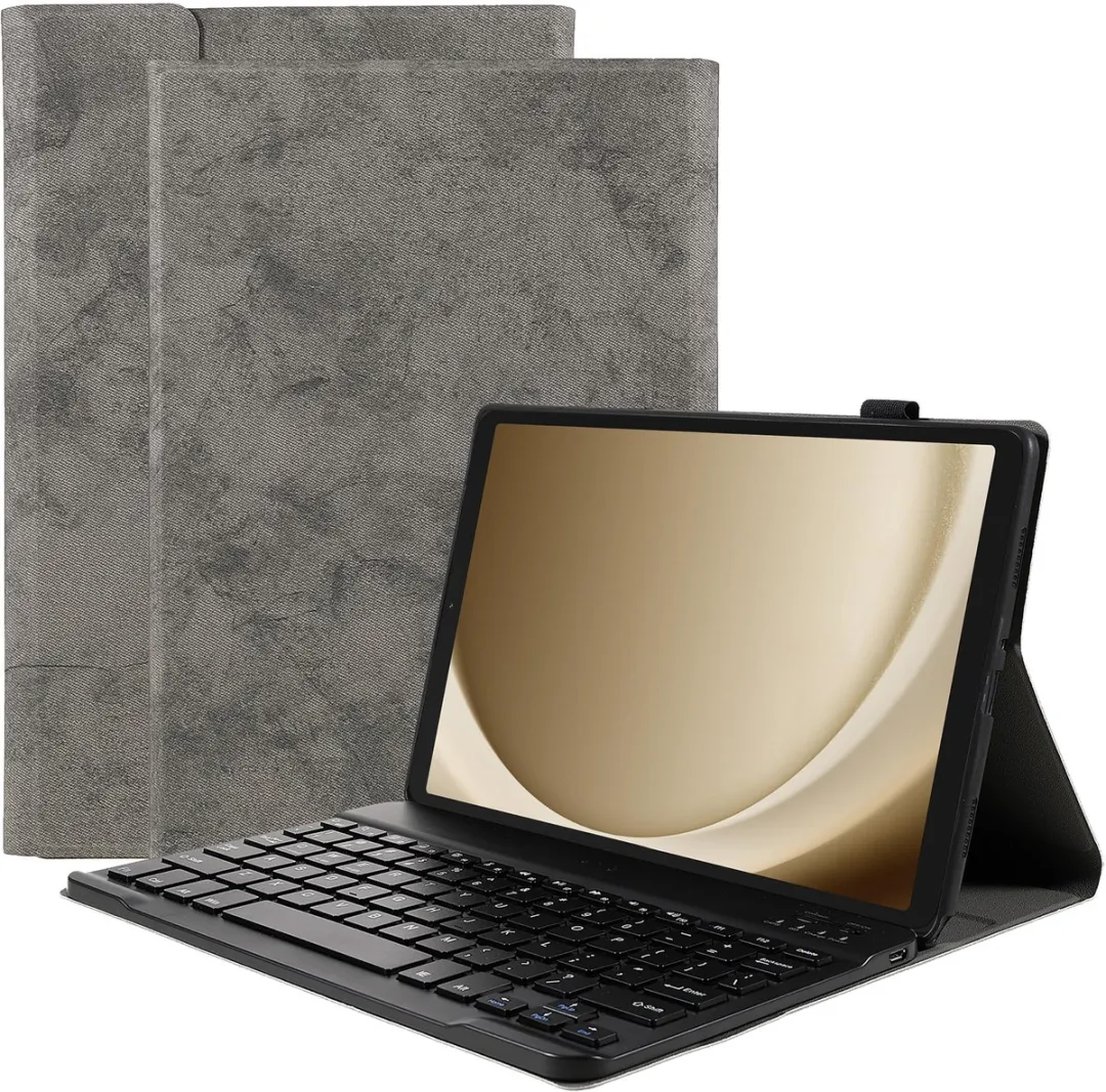 Just in Case Tablethoes met Toetsenbord Vintage Grijs