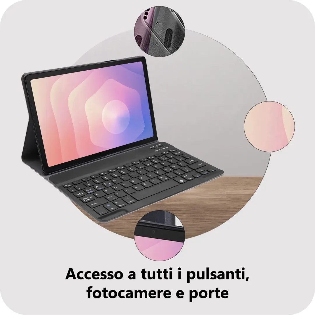 Just in Case TSA2809KB1QZ Tablethoes met Toetsenbord - Samsung Galaxy Tab S11 - Zwart