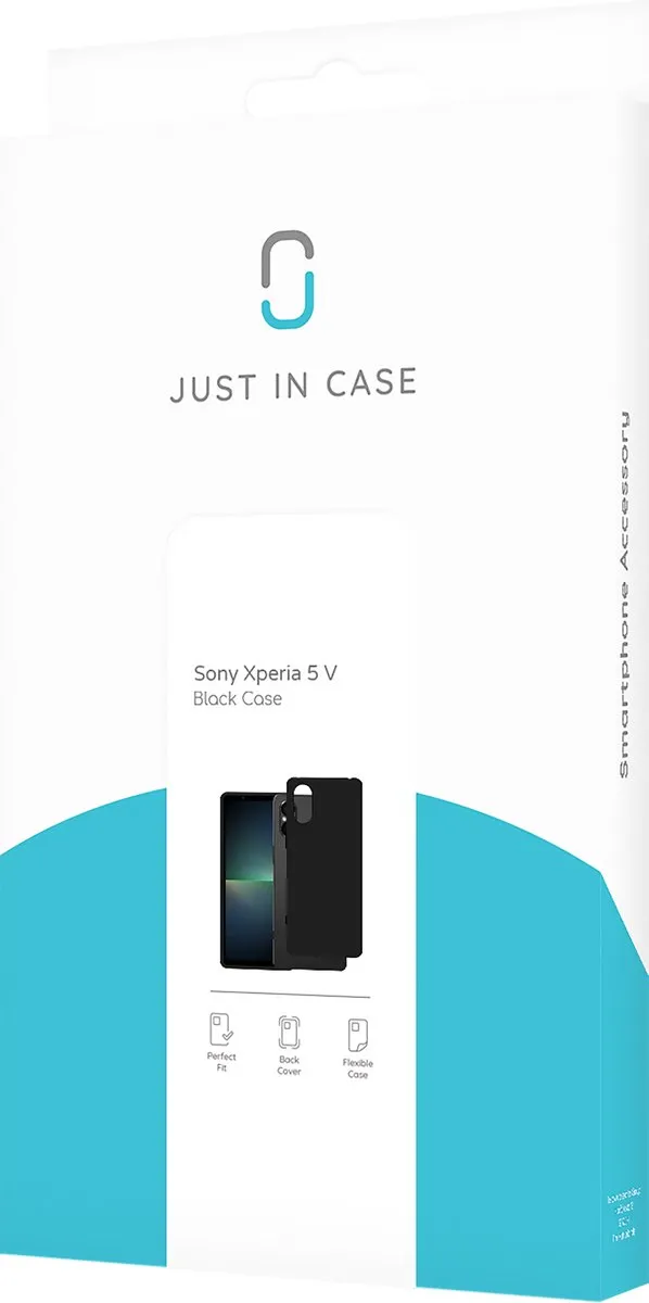 Just in Case Hoesje Sony Xperia 5 V Siliconen - Zwart