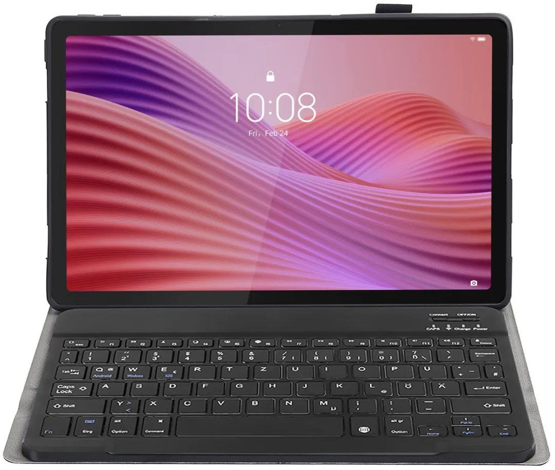 Just in Case 8587497 Tablethoes met Toetsenbord - Lenovo Tab 10" - Zwart