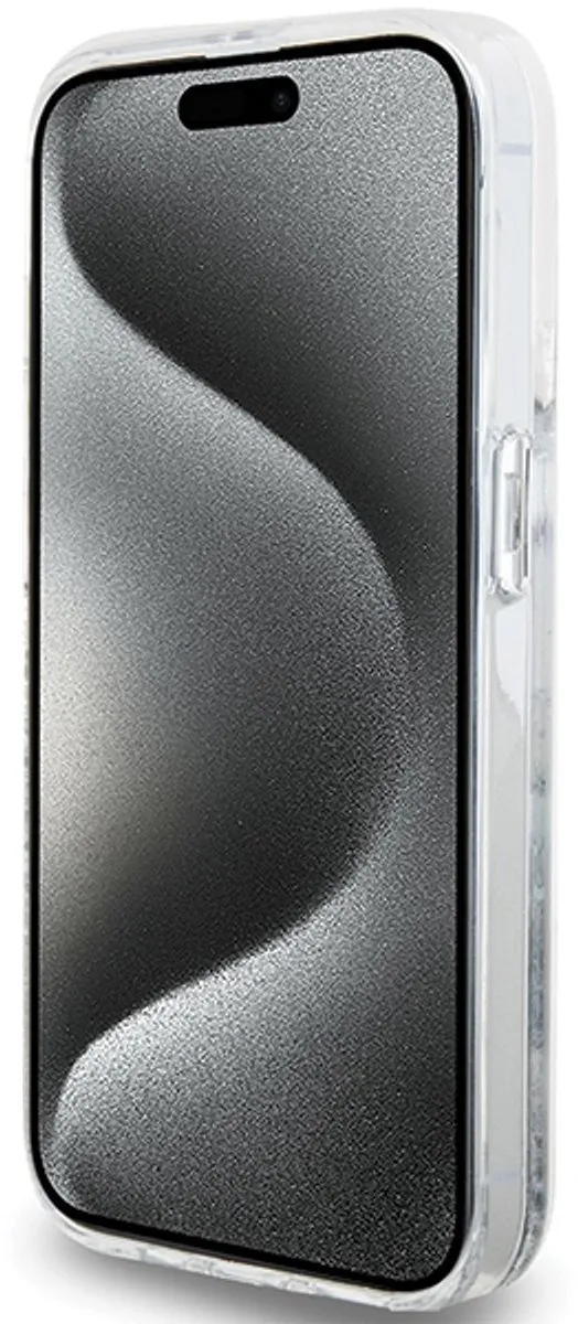 Hello Kitty iPhone 15 Pro Glitter Hoesje - Zilver