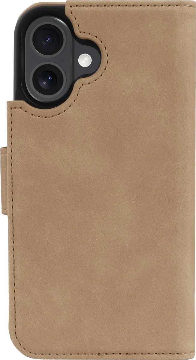 Just in Case iPhone 16 Hoesje 2-in-1 Bruin - 3 Pasjes - afbeelding 6 van 6