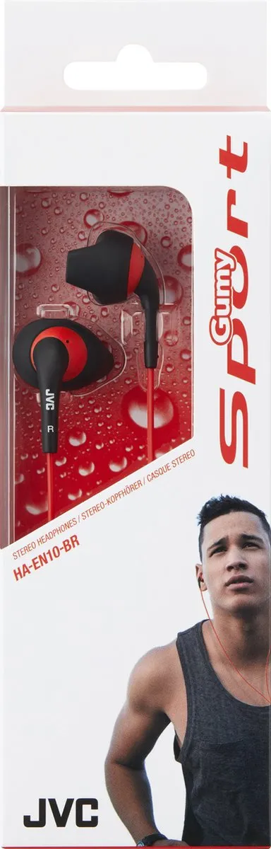 JVC HA-EN10-BR-E In-Ear Hoofdtelefoon - Zwart/Rood