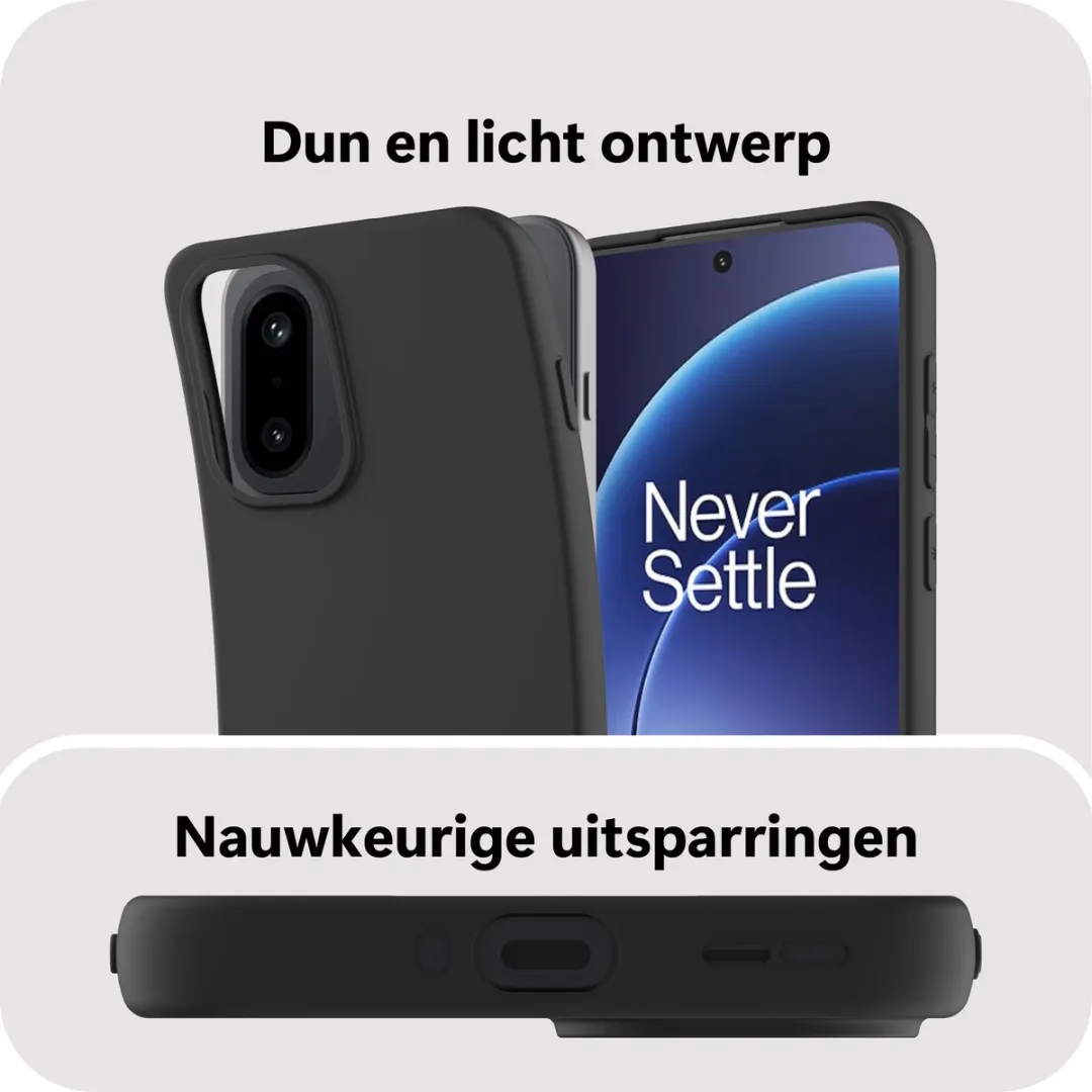 Just in Case Siliconen Hoesje OnePlus 15R - MON2829KL1 - Zwart - afbeelding 6 van 6