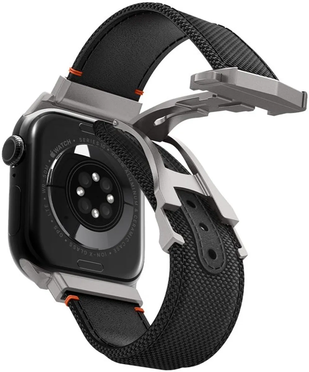 Spigen Classic Fit Bandje - Apple Watch 44-49mm - Transparant Zwart
