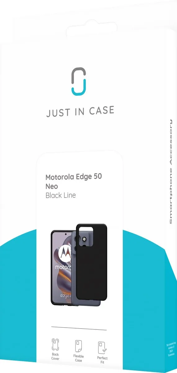 Just in Case Motorola Edge 50 Neo Hoesje Siliconen 8502070 - Zwart