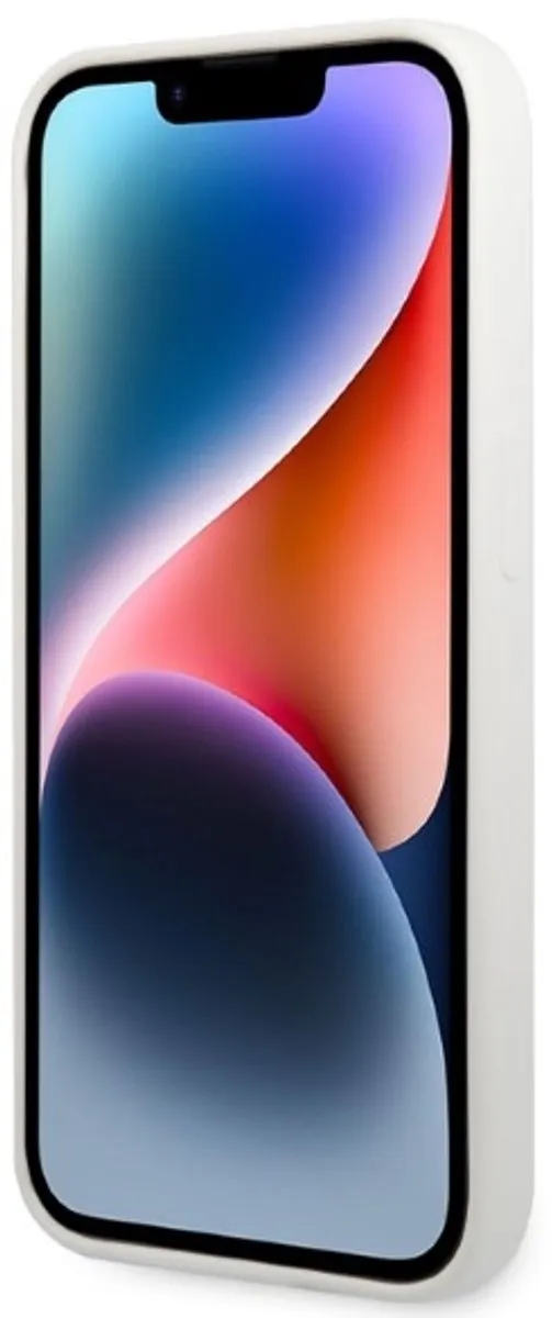 Karl Lagerfeld Ikonik Serie iPhone 14 Pro Hoesje - Wit