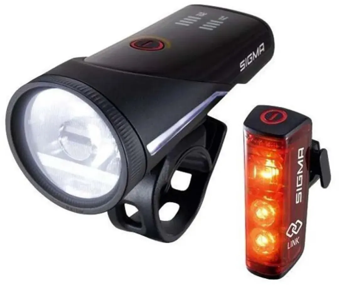 Sigma Aura 100 Verlichtingsset - QR + USB - Zwart