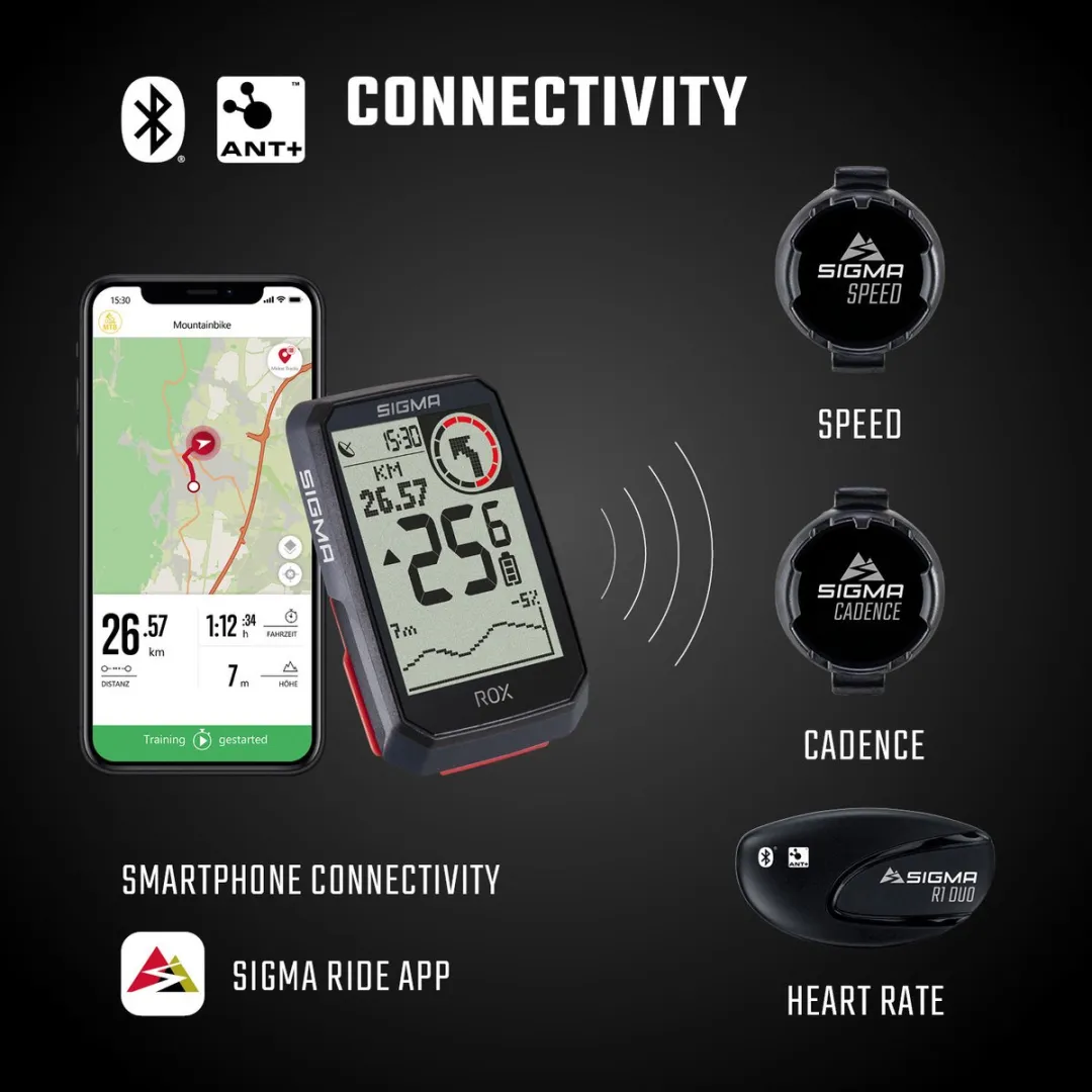 Sigma Sport Rox 4.0 GPS Fietscomputer 01060 - Zwart