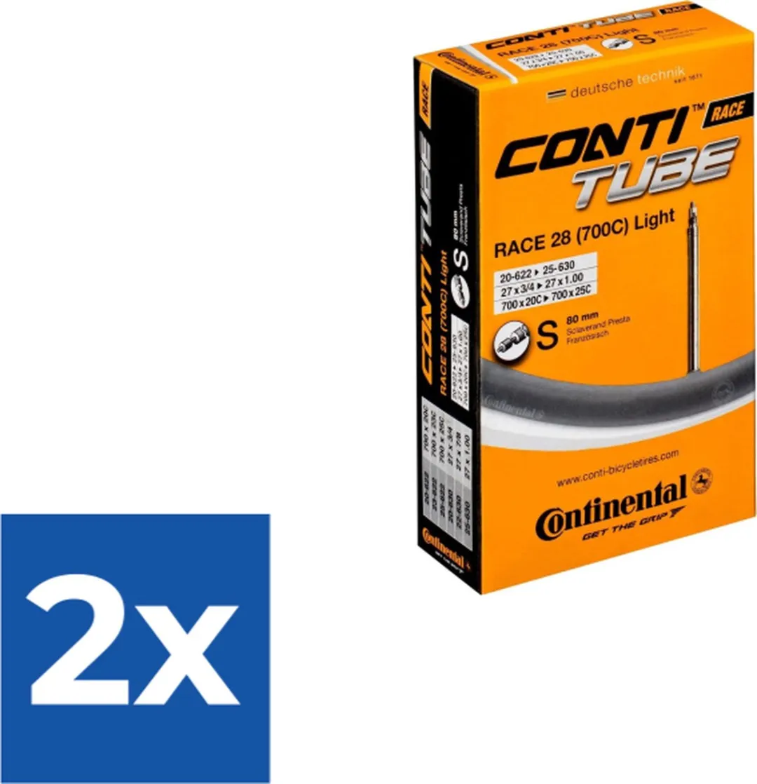 Continental Binnenband Race Light 28" 2 Stuks