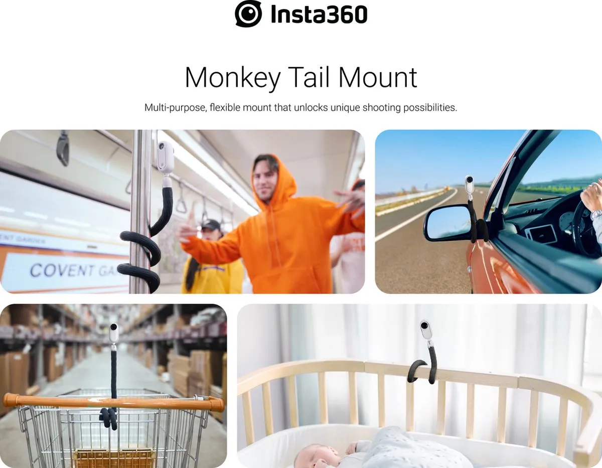 Insta360 Flexibele Houder 6970357852765 - Zwart
