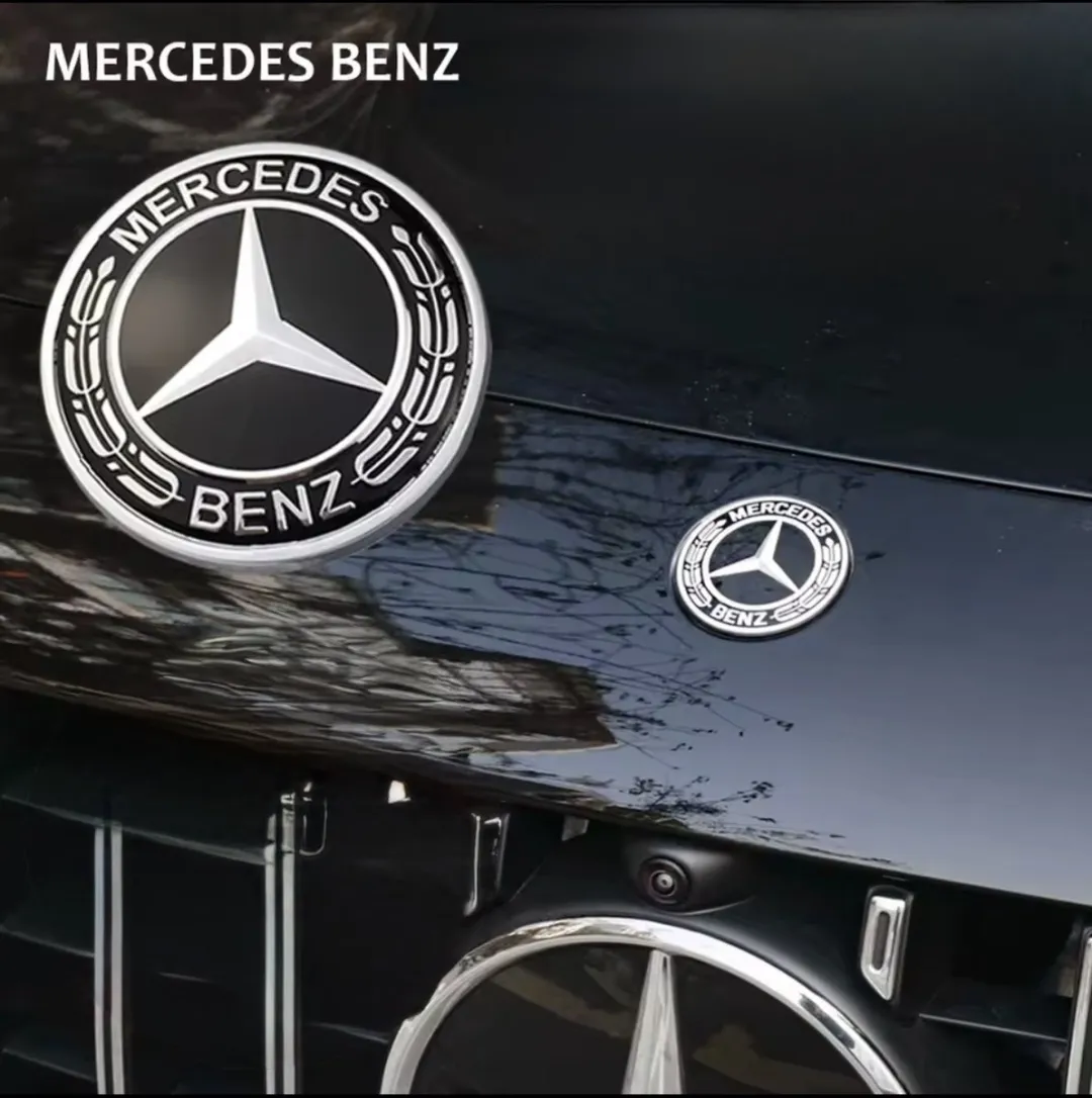 Mercedes-Benz Motorkap Embleem 57mm - Black Chrome