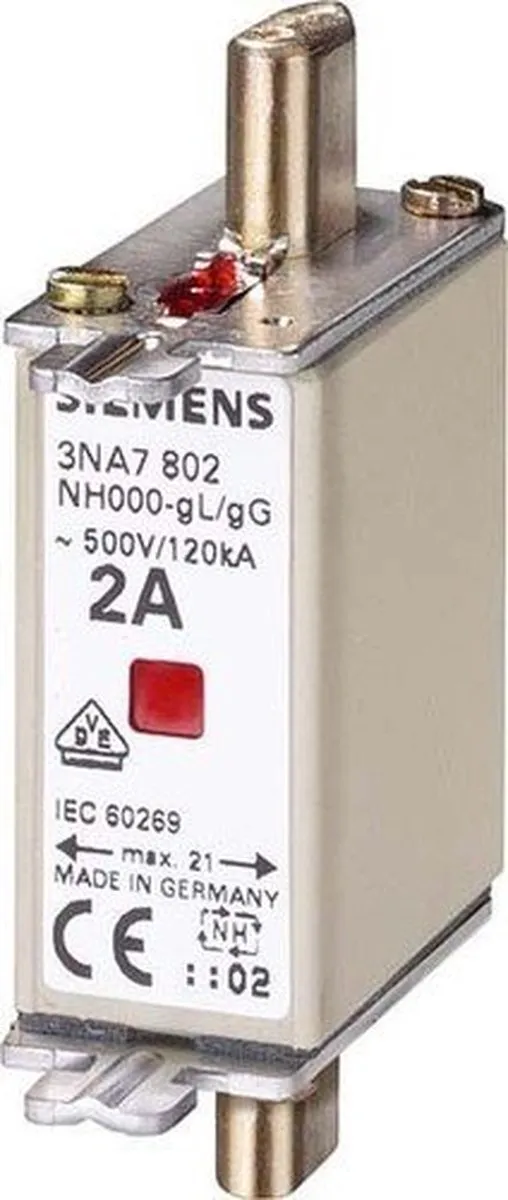 Siemens 3NA7814 Zekeringinzetstuk 35A