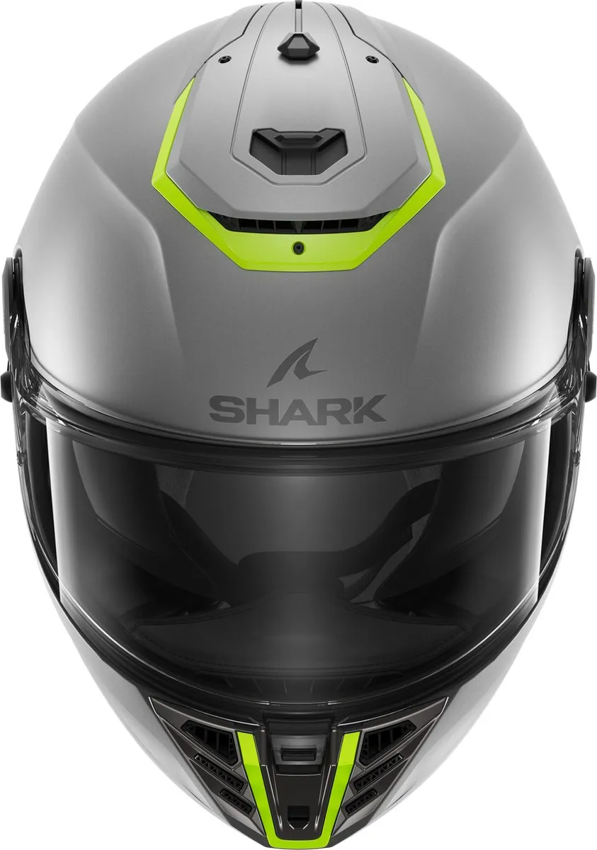 Shark Spartan RS Blank Mat Zilver Geel Motorhelm - Maat L