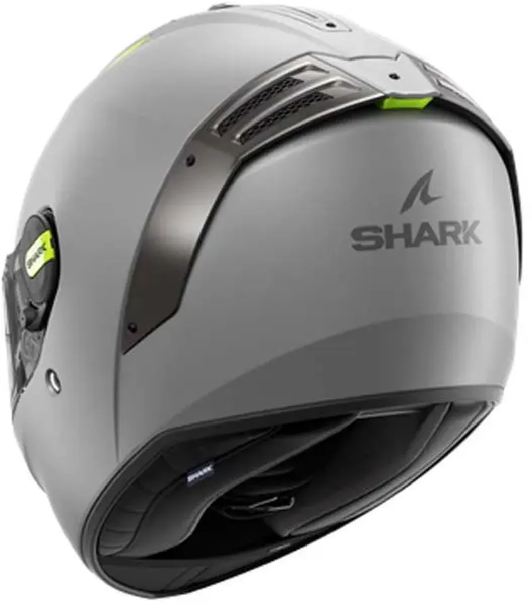 Shark Spartan RS Blank Mat Zilver Geel Motorhelm - Maat L