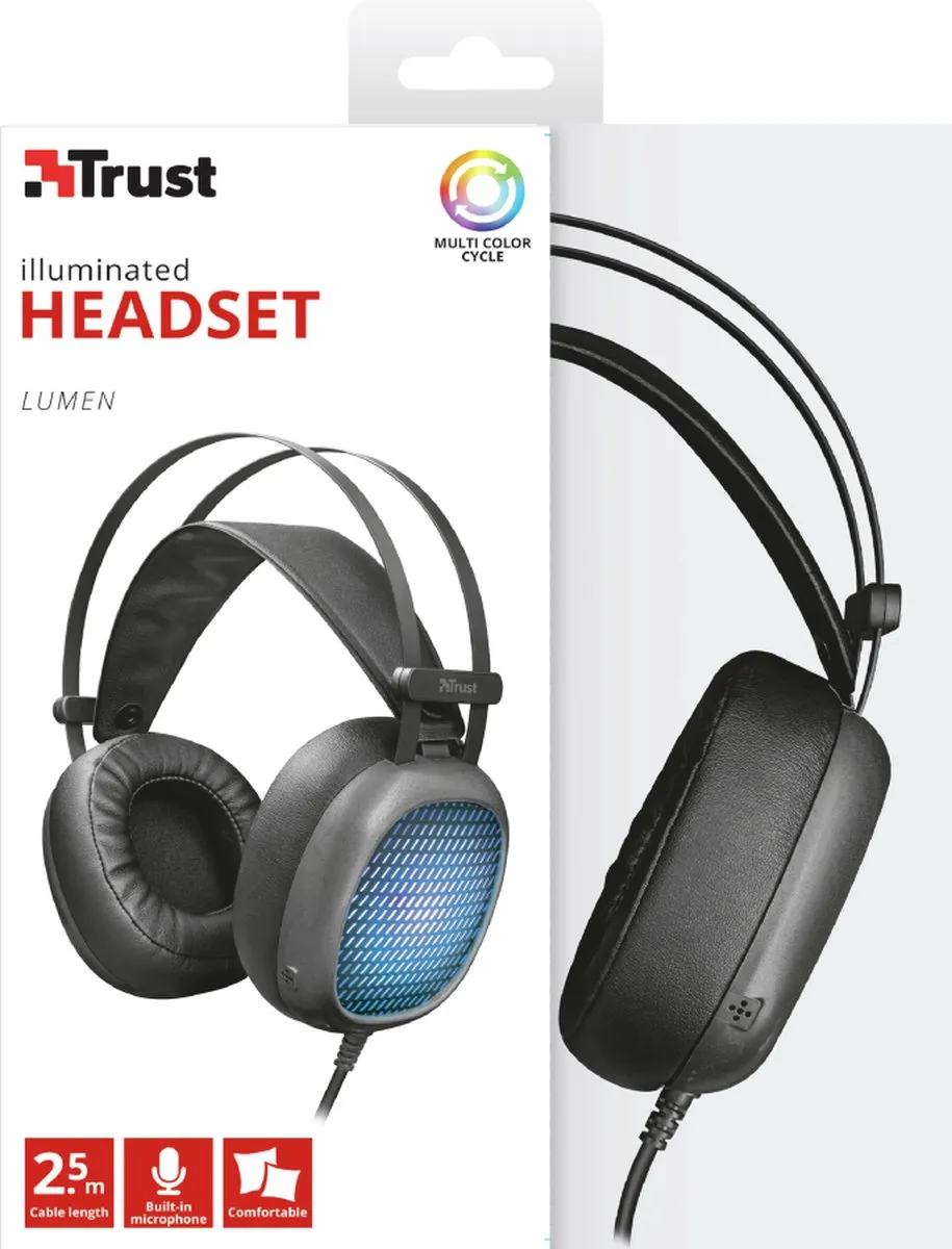 Trust Lumen Headset 8713439224474 - Zwart/Blauw