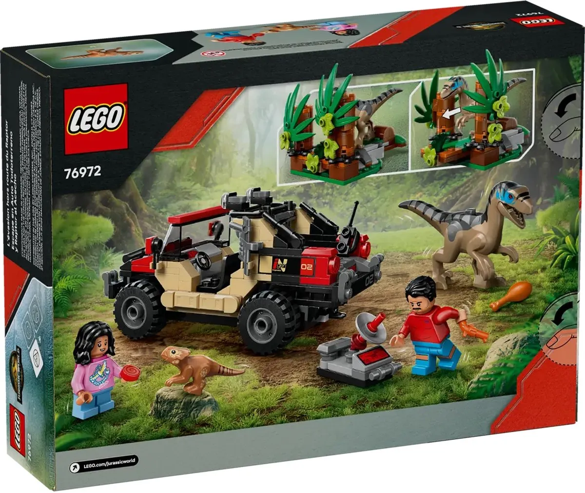 LEGO Jurassic World Offroad Raptorontsnapping 76972 - 285 Stukken - afbeelding 6 van 6