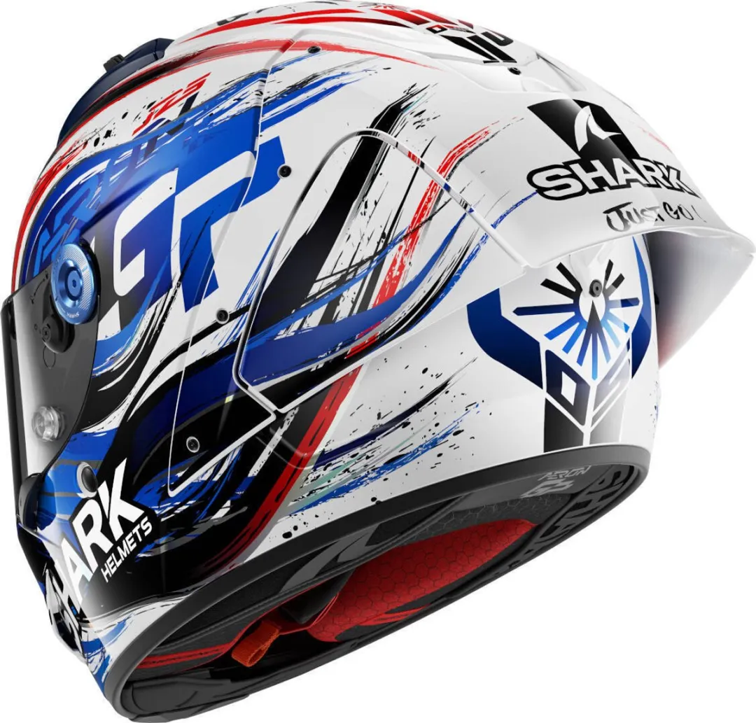 Shark Aeron-GP FIM Racing #1 Zarco Helm - Maat L - Wit/Zwart/Blauw