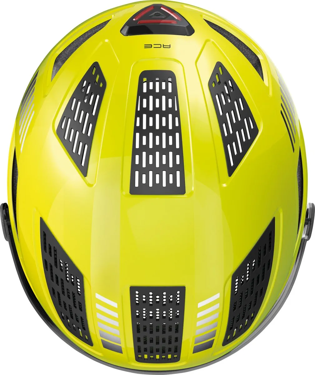 ABUS Hyban 2.0 ACE Fietshelm - Geel - Maat L