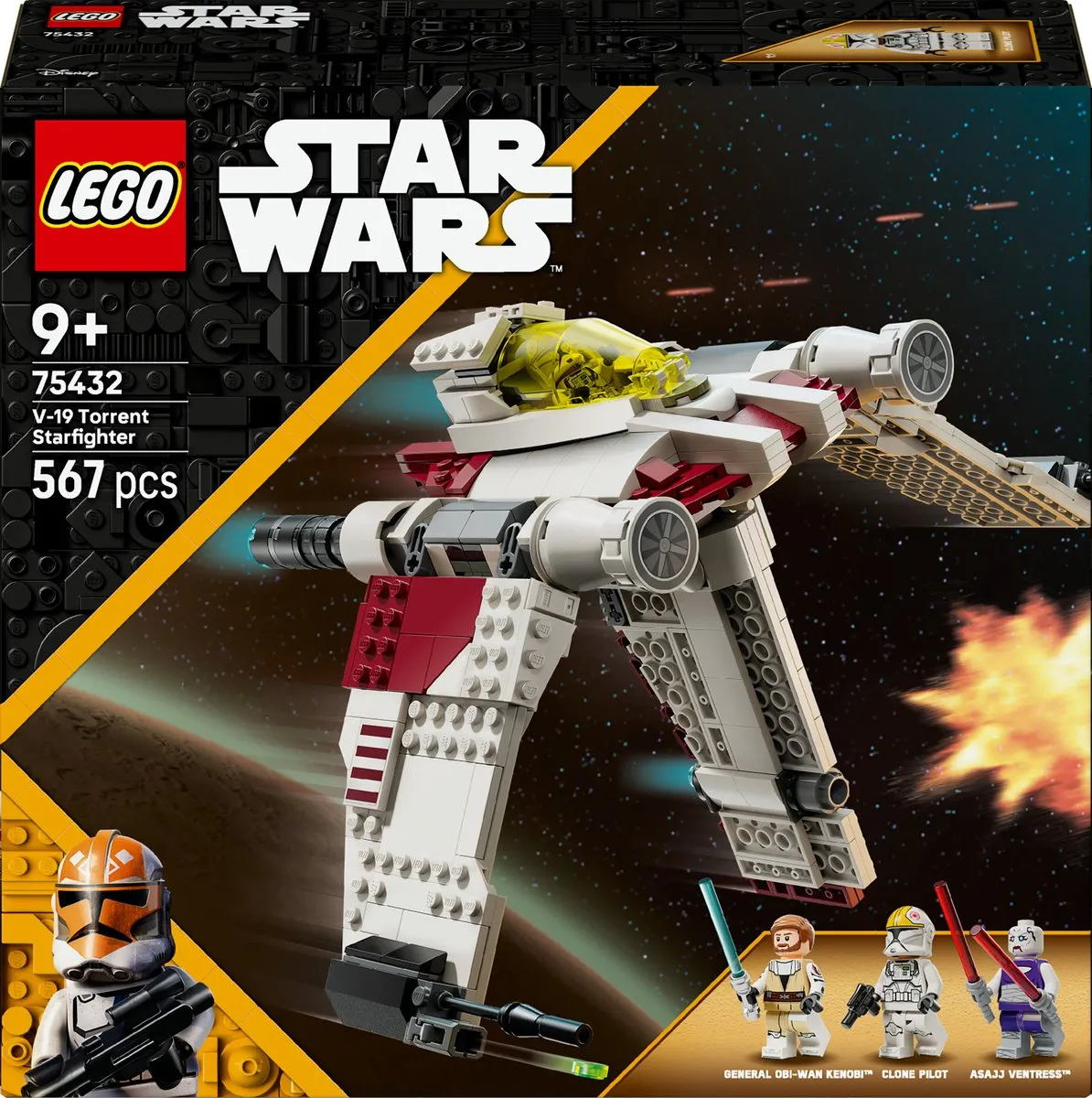 LEGO Star Wars V-19 Torrent Starfighter 75432 - 567 Stukken - 3 Minifiguren