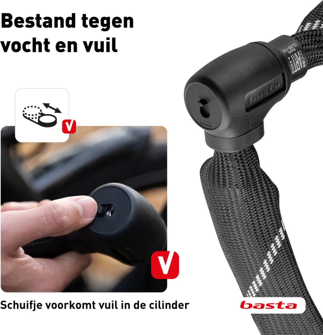 Axa Basta ART 2 Fietsslot 110cm - Zwart - afbeelding 6 van 6