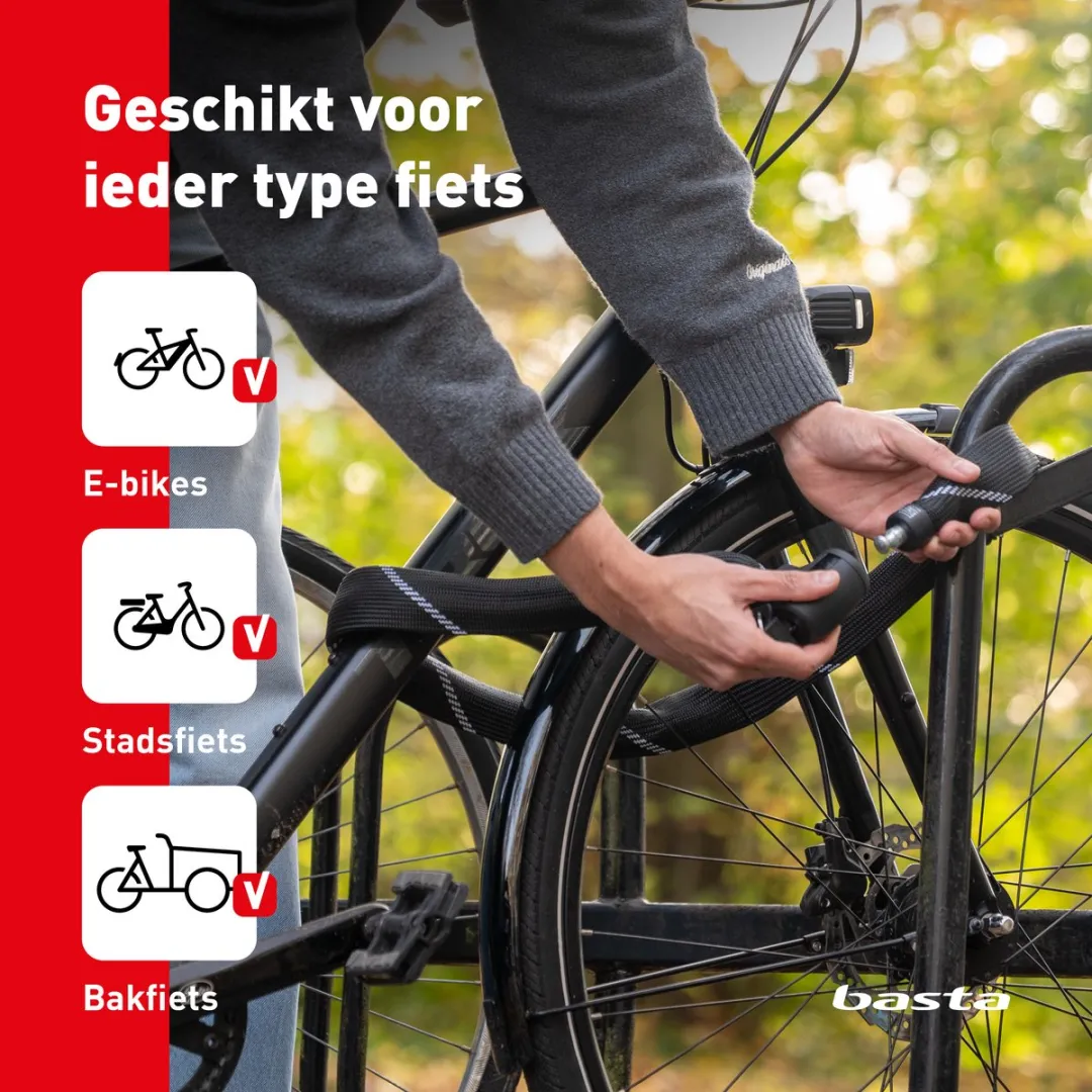 Axa Basta ART 2 Fietsslot 110cm - Zwart