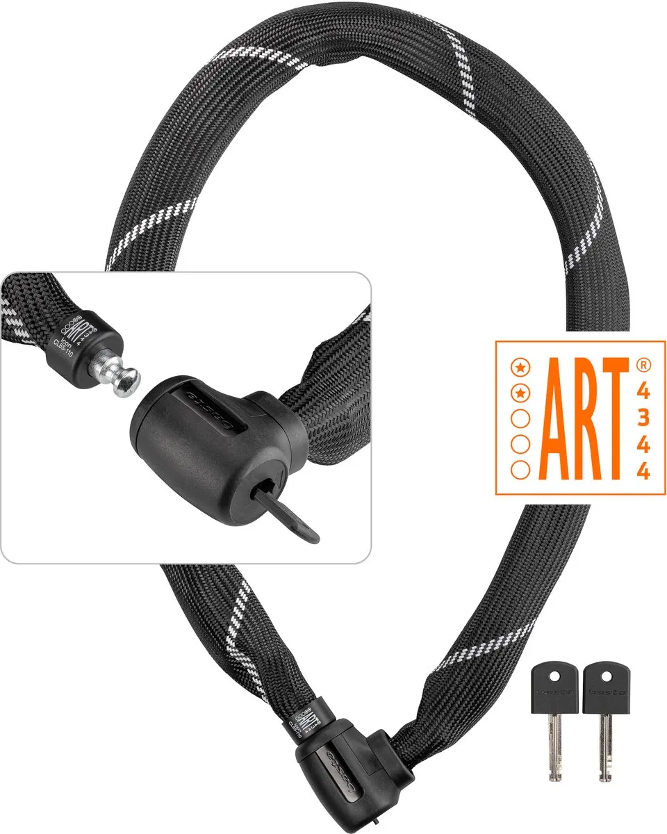 Axa Basta ART 2 Fietsslot 110cm - Zwart