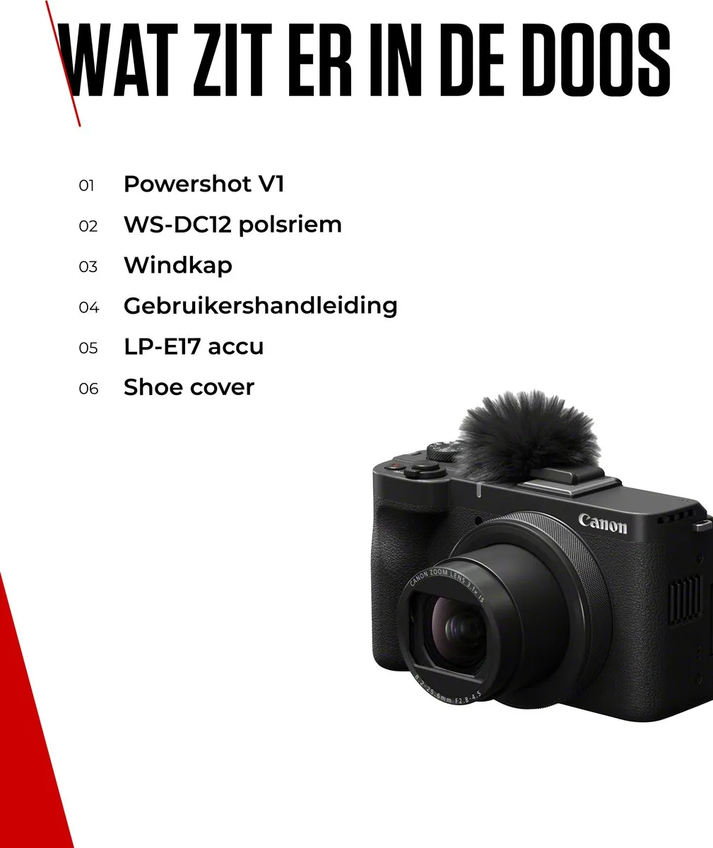 Canon PowerShot V1 6390C001 Compactcamera - 22,3 MP - Zwart
