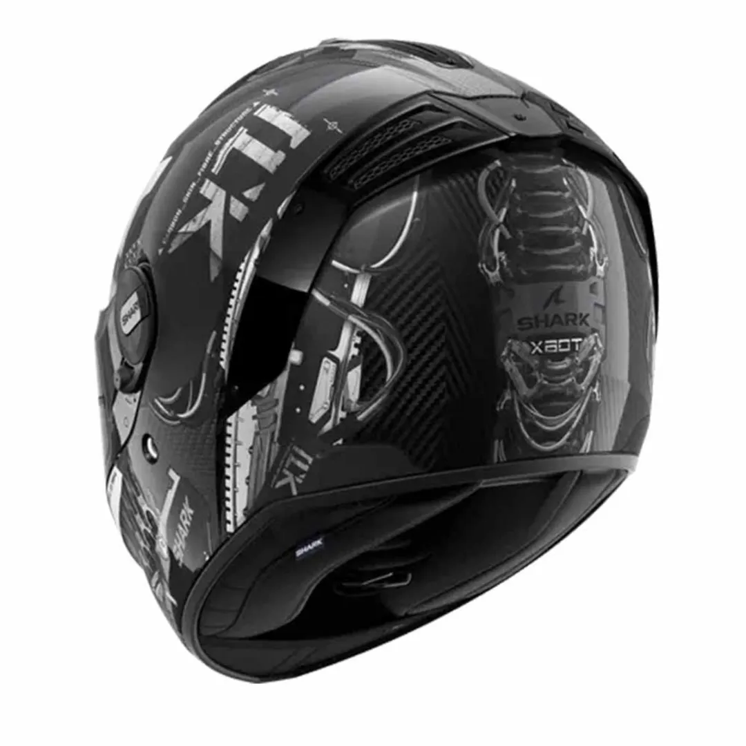 Shark Spartan RS Carbon Xbot Integral Helm - Maat S - Carbon/Grijs/Rood