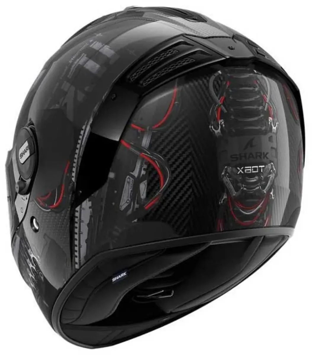 Shark Spartan RS Carbon Xbot Integral Helm - Maat S - Carbon/Grijs/Rood