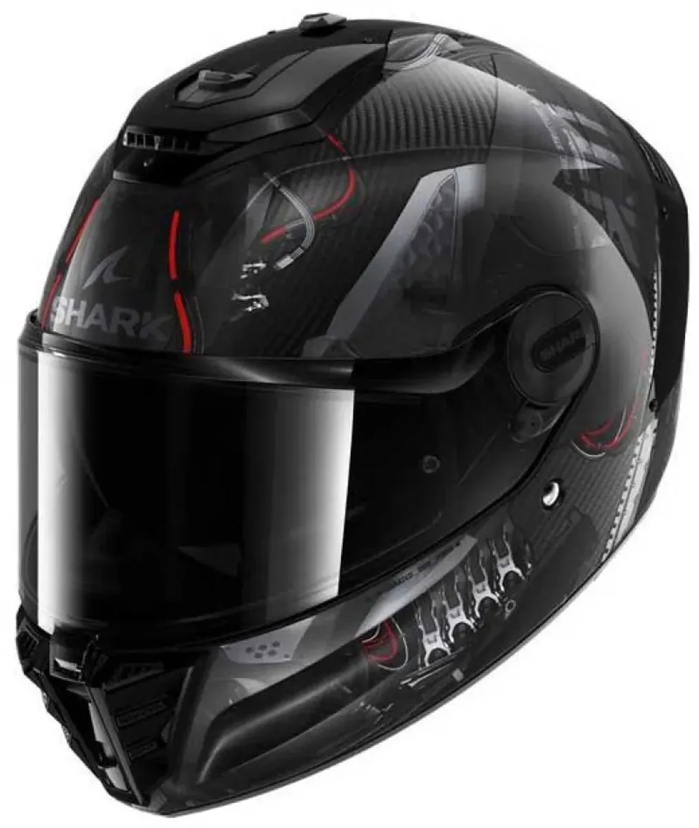 Shark Spartan RS Carbon Xbot Integral Helm - Maat S - Carbon/Grijs/Rood - afbeelding 6 van 6