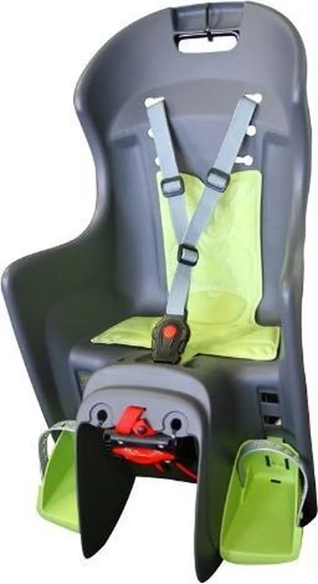 Bobike Polisport Boodie Kinderzitje - Framemontage - Grijs/Groen